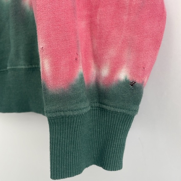 WILDFOX Watermelon Wash Sommers Sweatshirt Size Medium Green and Pink Tie-Dye - Picture 11 of 17